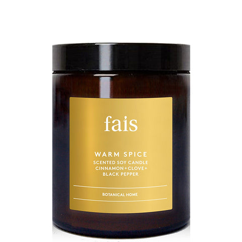 Warm Spice CINNAMON + CLOVE + BLACK PEPPER  Scented Soy Candle 154 g