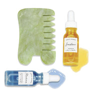 PARADISE SPA Kit: Jade Gua Sha + Comb, Marina Oil, SUNSTONE Hair Elixir